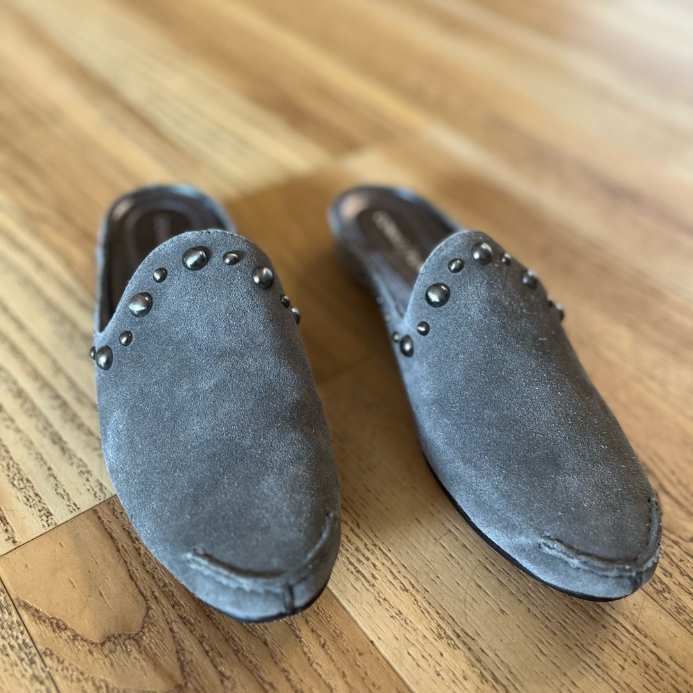 Donald Pliner Women's Bayez Studded Suede Slip On Mules - Size 7